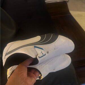 White and Black Athletic Shoes